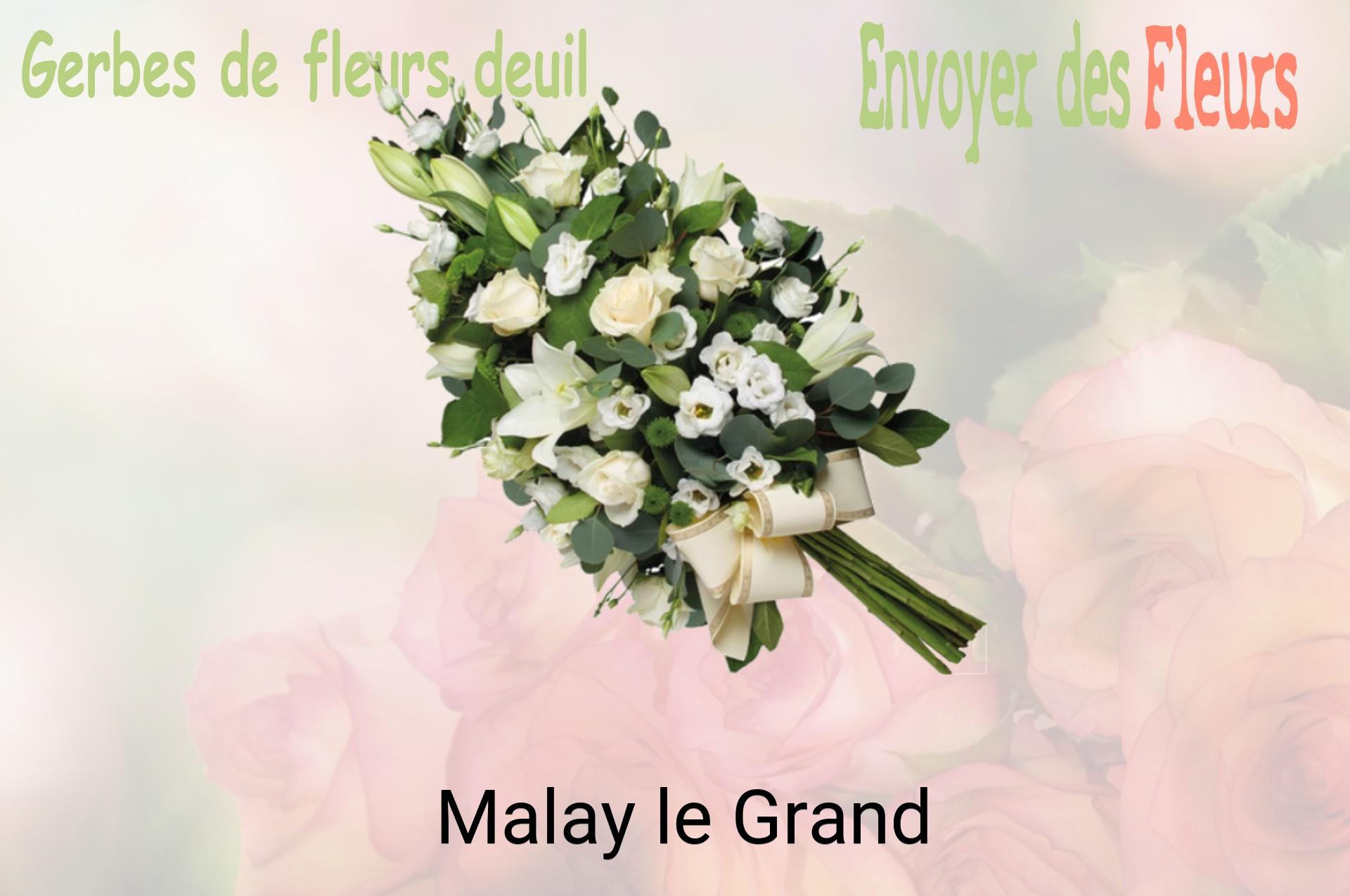 Gerbe de fleurs de deuil livrée à Malay-le-Grand